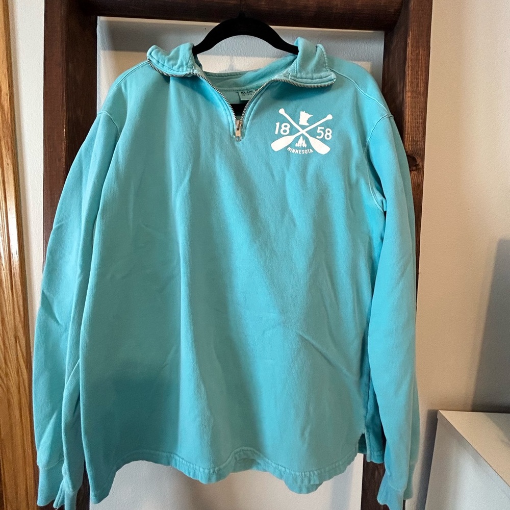 Blue quarter zip